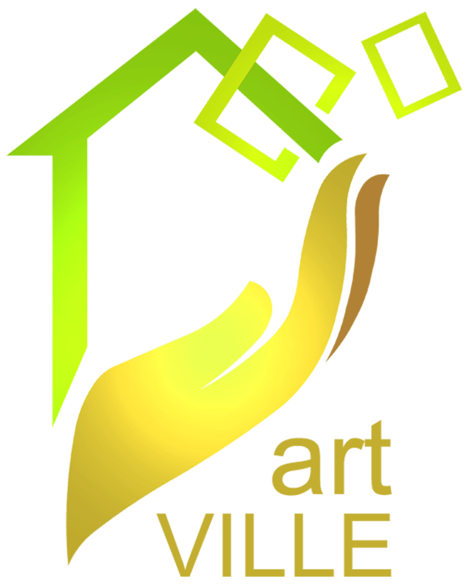 Artville Interior Concept Logo: A stylized, abstract representation of a house with vibrant colors and clean lines, symbolizing creativity and innovation in interior design.